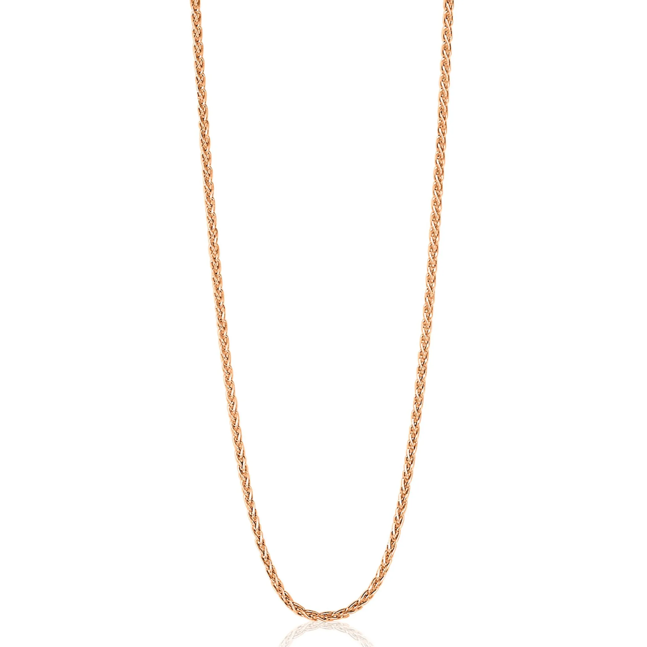 Zinzi 60 cm zilveren palmier ketting rosé verguld ZILC-P60R