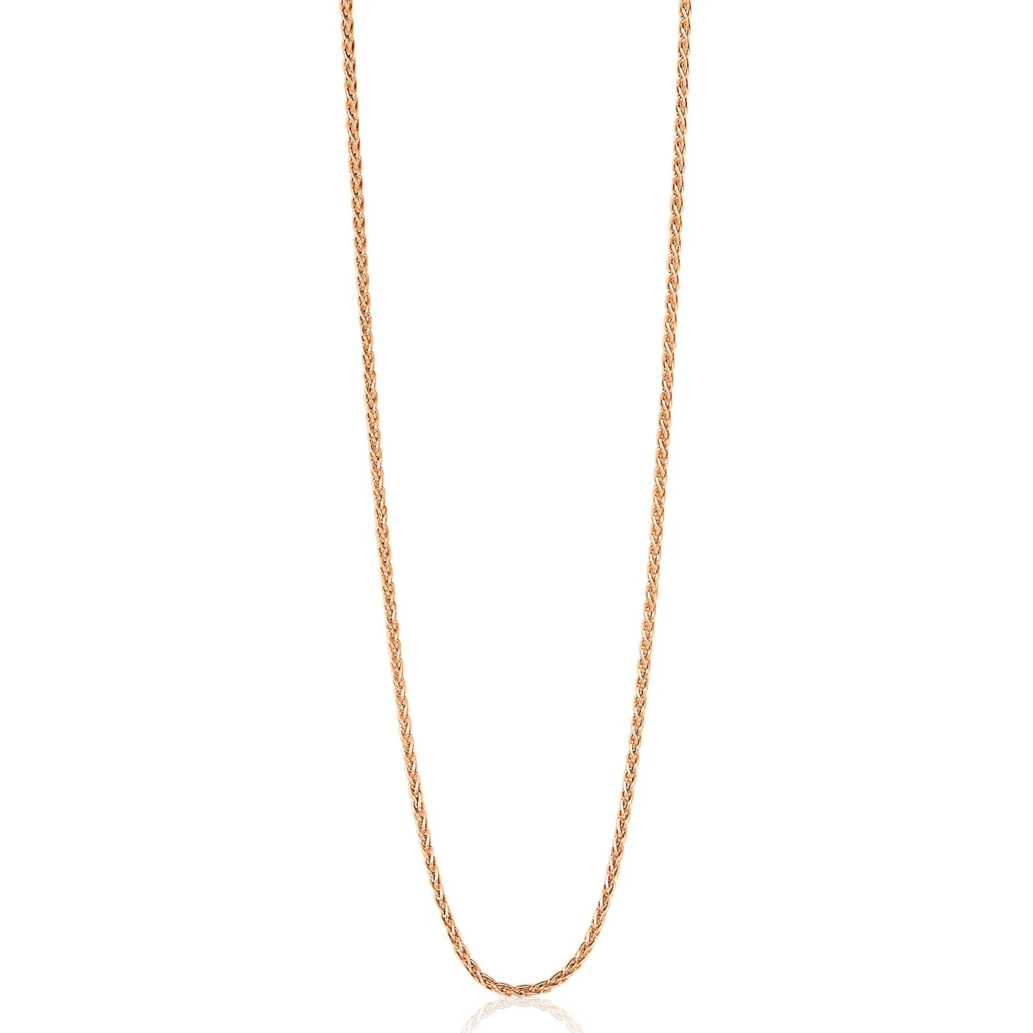 Zinzi 80 cm zilveren palmier ketting rosé verguld ZILC-P80R