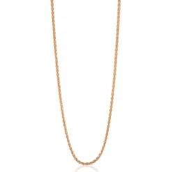 Zinzi 80 cm zilveren palmier ketting rosé verguld ZILC-P80R