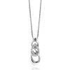 Discount Zinzi 45cm Mart Visser by zilveren venetiaanse ketting inclusief hanger met drie open peervormige schakels 30mm, bezet met witte zirconia's MVC24