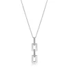 Discount Zinzi 45cm Mart Visser by zilveren ketting inclusief strakke rechthoekige hanger 39mm, bezet met witte zirkonia's MVC27