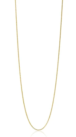 Online Zinzi 42cm Gold 14 krt anker ketting 0,7mm breed, ideaal om je hanger aan te bevestigen ZGLA42-07