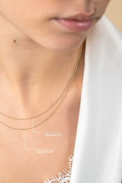 Online Zinzi 42cm Gold 14 krt anker ketting 0,7mm breed, ideaal om je hanger aan te bevestigen ZGLA42-07