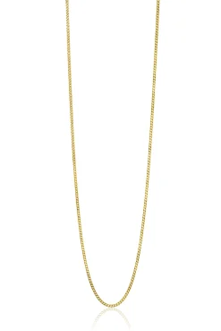 Best Zinzi 45cm Gold 14 krt gourmet ketting 0,8mm breed, ideaal om je hanger aan te bevestigen ZGLG45-08