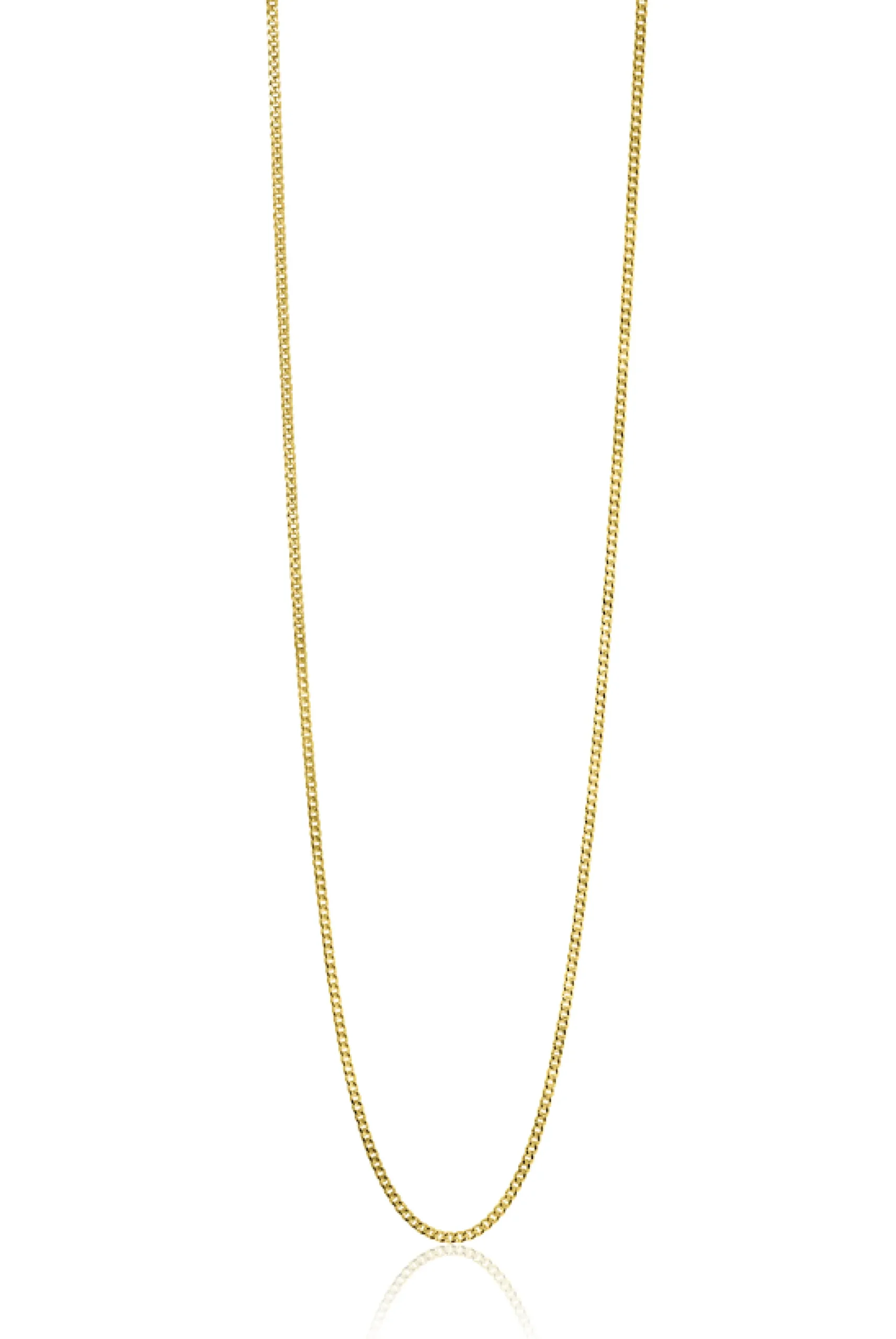 Zinzi 42cm Gold 14 krt gourmet ketting 0,8mm breed, ideaal om je hanger aan te bevestigen ZGLG42-08