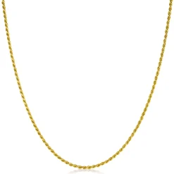 Online Zinzi 70cm gold plated zilveren koord ketting ZILC-K70G