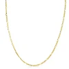 Best Zinzi 45cm gold plated zilveren figaro ketting ZILC-F45G