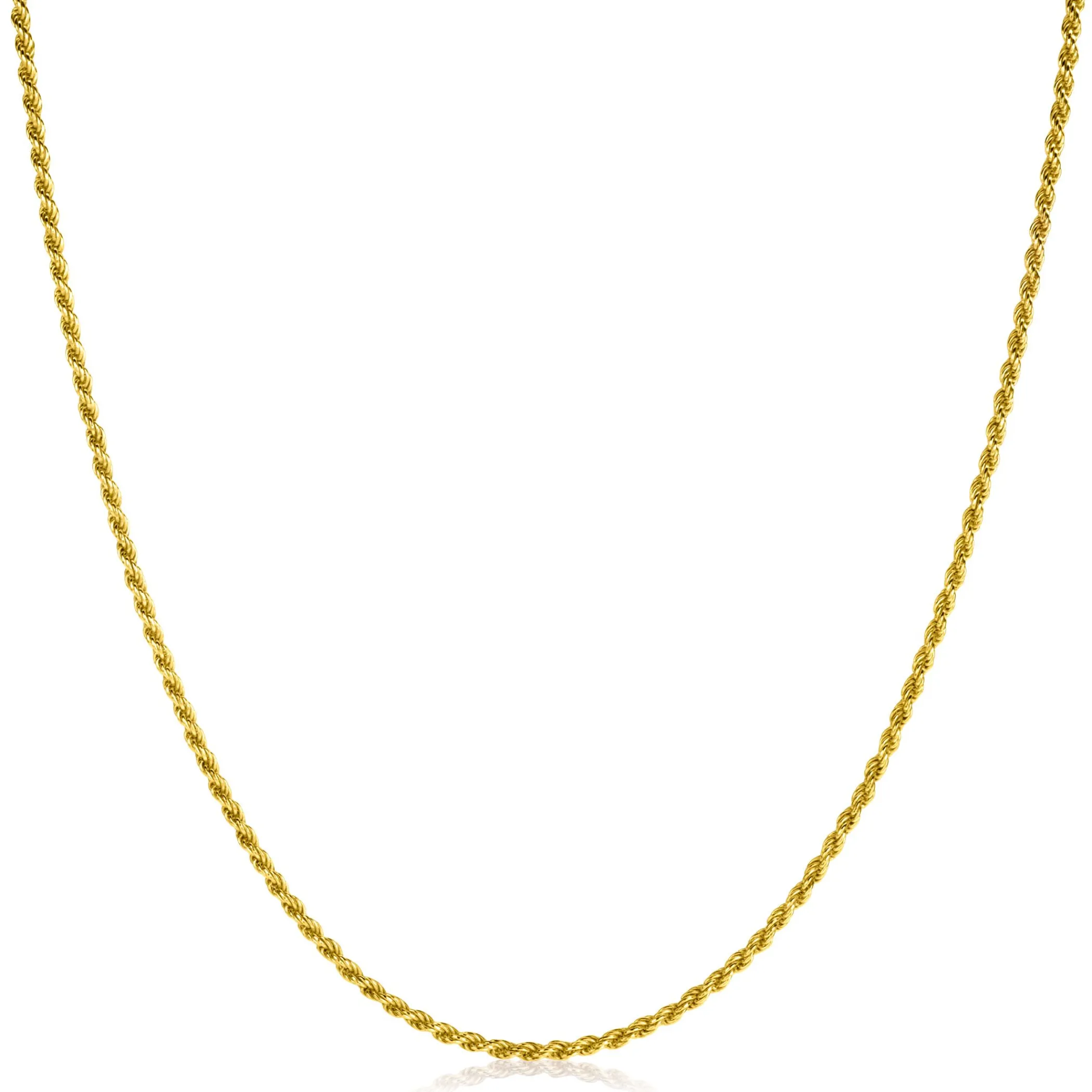 Sale Zinzi 42cm gold plated zilveren koord ketting ZILC-K42G