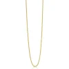 Outlet Zinzi 70cm zilveren anker ketting geel verguld ZILC-A70G