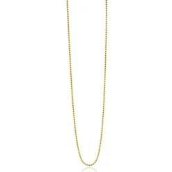Discount Zinzi 90cm zilveren bolletjes ketting gold plated. 0,9mm breed. ZILC-B90G