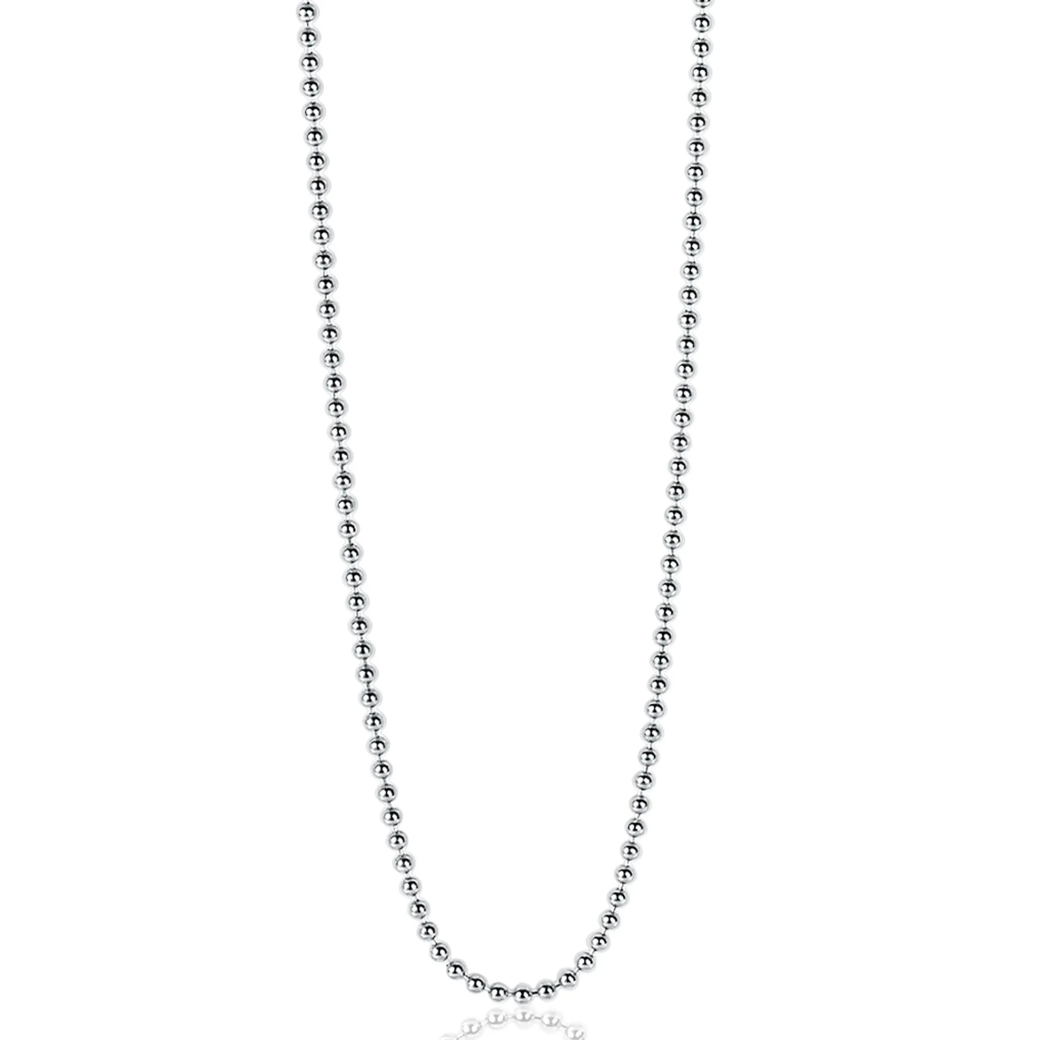 Online Zinzi 42cm zilveren bolletjes ketting ZILC-B42