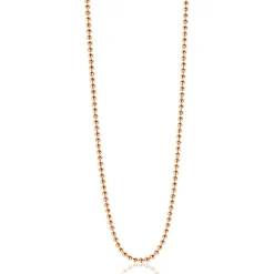 Outlet Zinzi 42cm zilveren bolletjes ketting rosé verguld ZILC-B42R