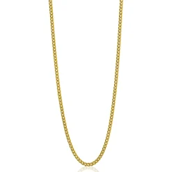Zinzi 45cm zilveren gourmet ketting geel verguld ZILC-G45G