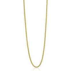 Sale Zinzi 60cm zilveren gourmet ketting gold plated. ZILC-G60G