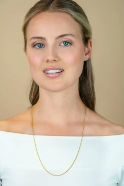 Sale Zinzi 60cm zilveren gourmet ketting gold plated. ZILC-G60G