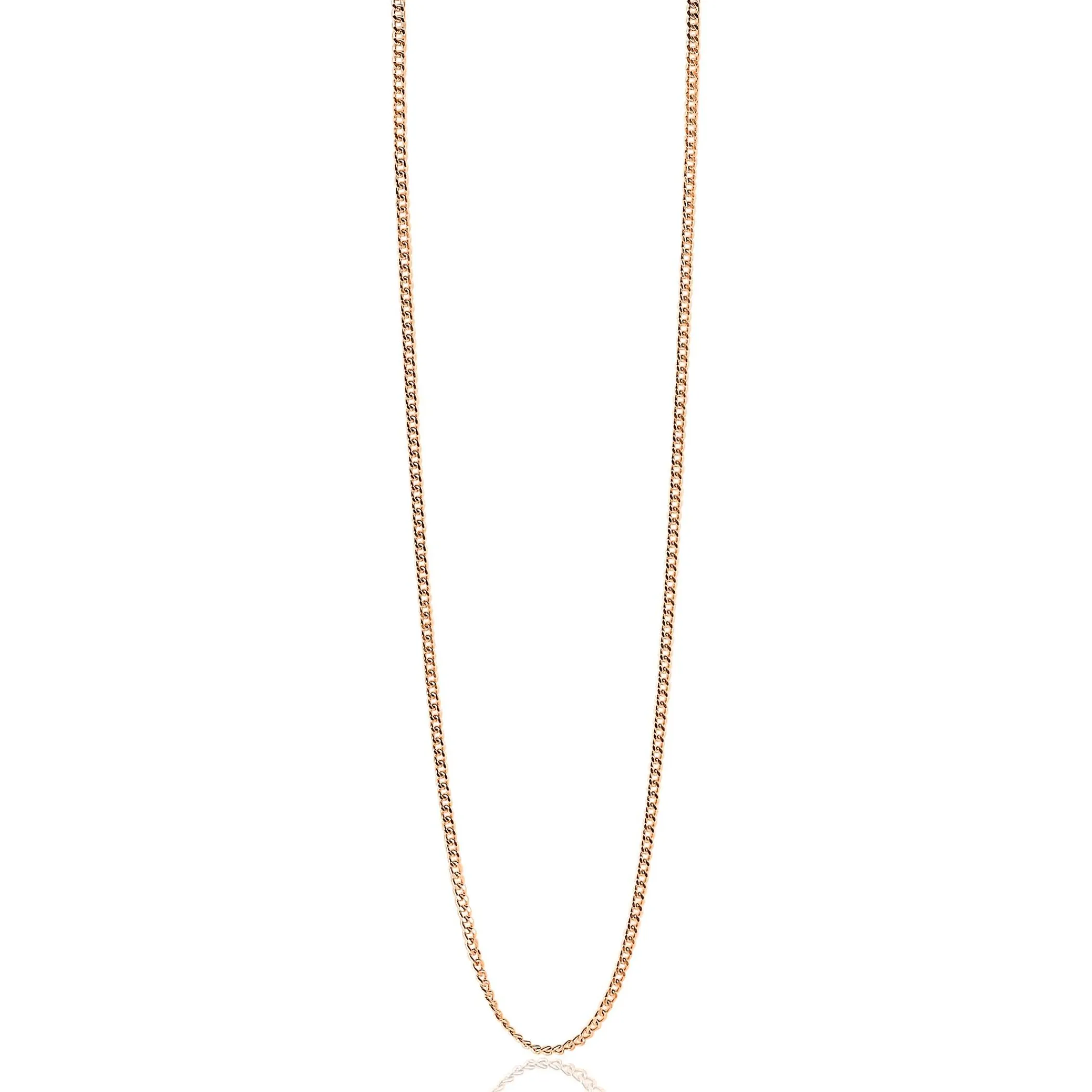 Best Zinzi 70cm zilveren gourmet ketting rosé verguld ZILC-G70R