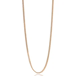 Best Zinzi 70cm zilveren gourmet ketting rosé verguld ZILC-G70R