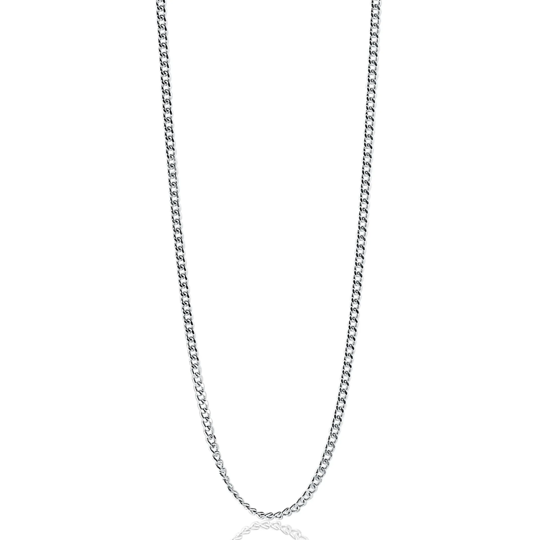 Clearance Zinzi 90cm zilveren gourmet ketting. ZILC-G90