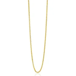 Hot Zinzi 45cm zilveren jasseron ketting geel verguld ZILC-J45G