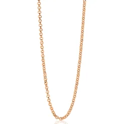 Clearance Zinzi 70cm zilveren jasseron ketting rosé verguld ZILC-J70R