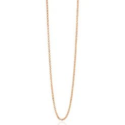 Clearance Zinzi 90cm zilveren jasseron ketting geel verguld ZILC-J90R
