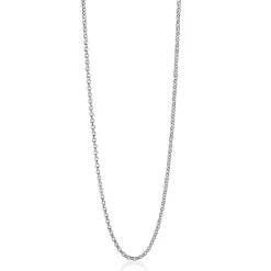 Outlet Zinzi 42cm zilveren jasseron ketting ZILC-J42