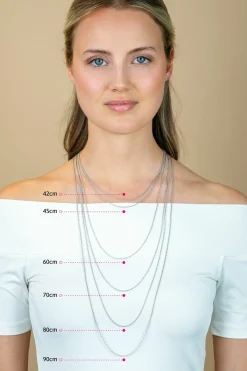 Best Zinzi 80cm zilveren jasseron ketting ZILC-J80