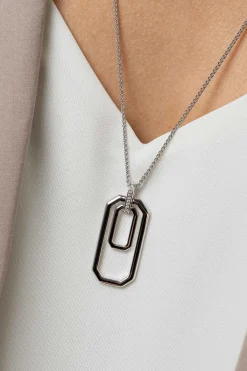 Zinzi 70cm zilveren ketting met luxe hanger 40mm, valt lang om de hals ZIC2494