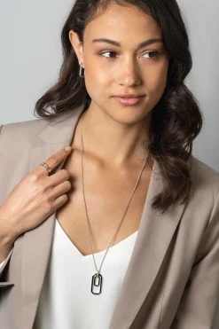 Zinzi 70cm zilveren ketting met luxe hanger 40mm, valt lang om de hals ZIC2494
