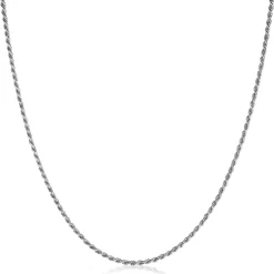 Outlet Zinzi 42cm zilveren koord ketting ZILC-K42