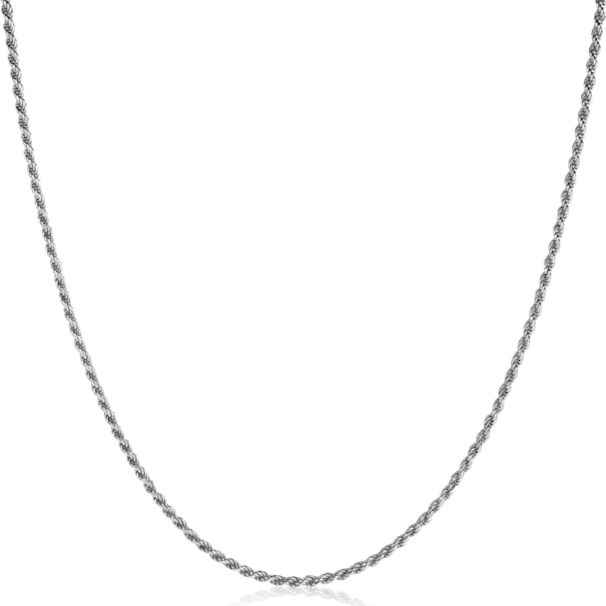 Outlet Zinzi 45cm zilveren koord ketting ZILC-K45
