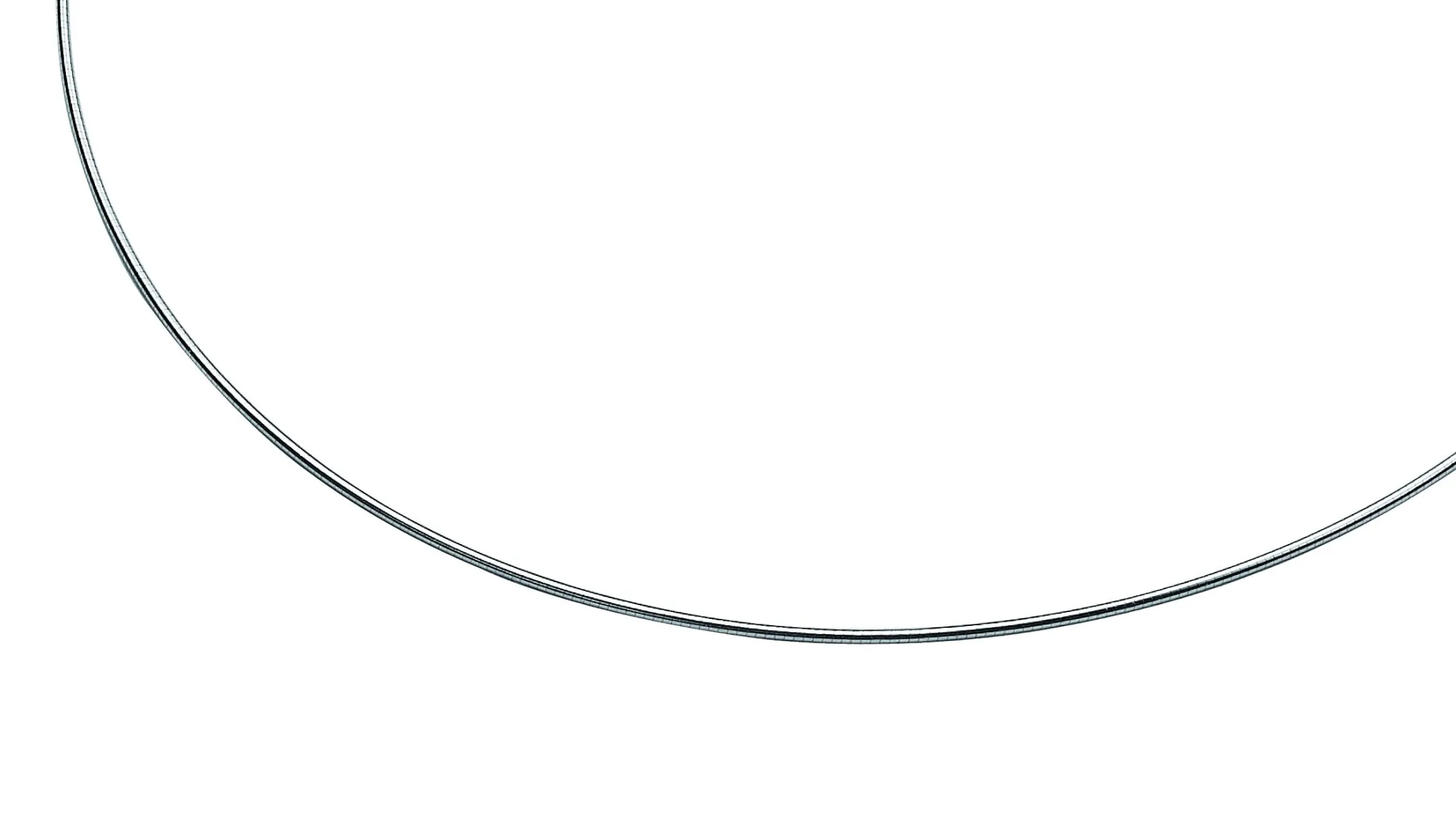 New Zinzi 43cm zilveren omega collier 1mm breed ZIOM1-43