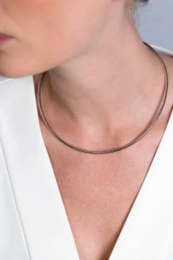 Hot Zinzi 43cm zilveren omega collier 3mm breed ZIOM3-43