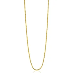 Best Zinzi 42cm zilveren palmier ketting geel verguld ZILC-P42G