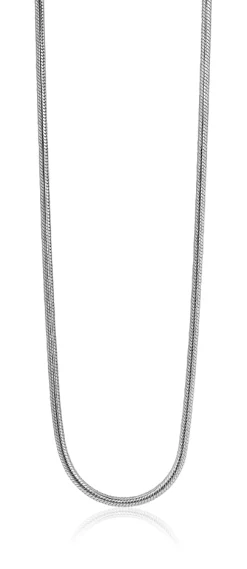 New Zinzi 50cm zilveren slangen collier 1,5mm breed ZISL15