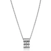 Discount Zinzi Mart Visser by zilveren ketting 45cm met strakke rechte hanger, drie banen bezet met witte zirconia's MVC18