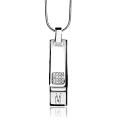 Hot Zinzi Mart Visser by zilveren hanger glad MVH5 (zonder collier)
