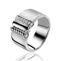 Discount Zinzi Mart Visser by zilveren ring wit MVR6