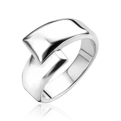 Hot Zinzi Mart Visser by zilveren ring strak gladde vormen 11mm MVR16
