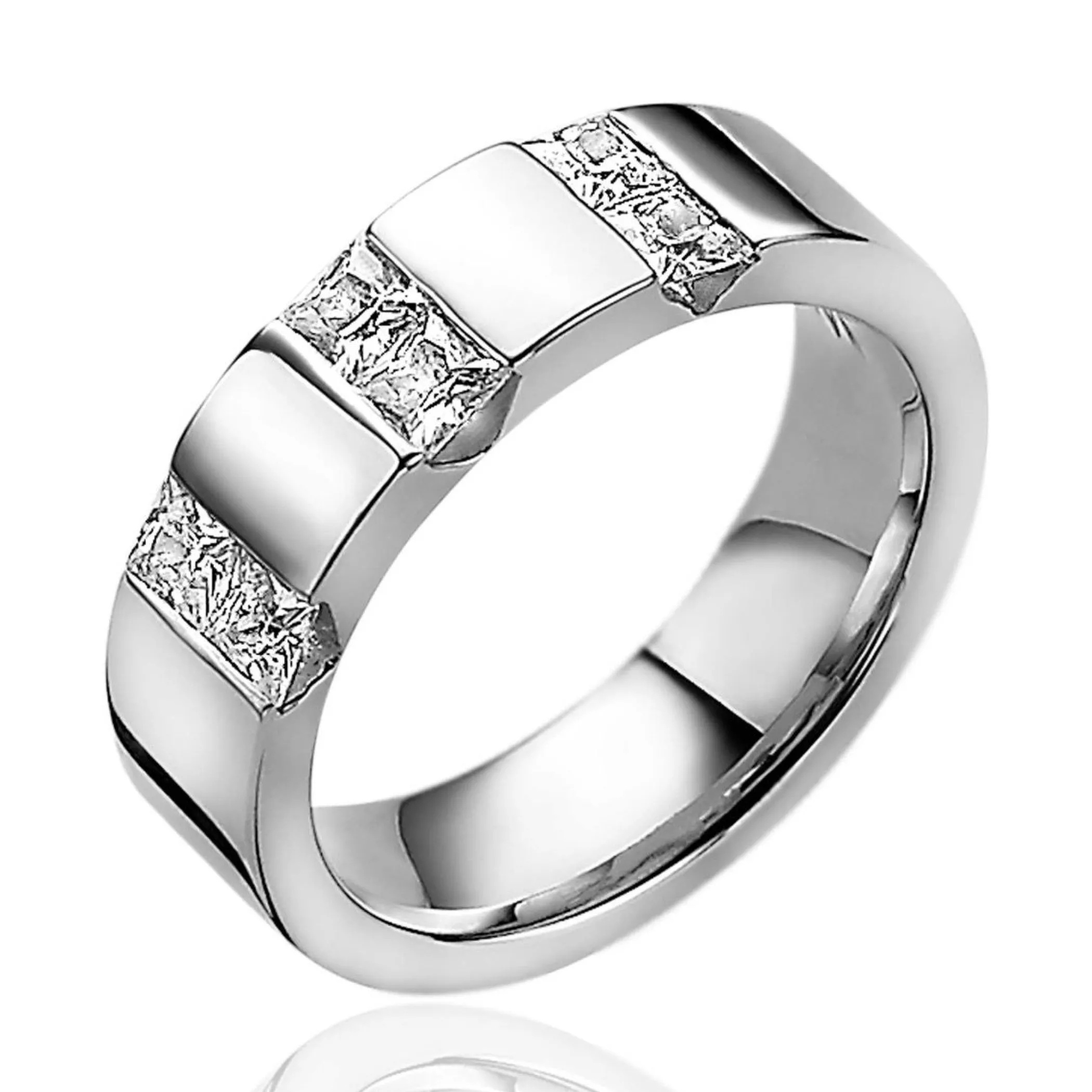 Best Zinzi Mart Visser by zilveren ring met princess geslepen zirconia's MVR20