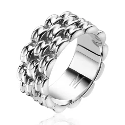 Sale Zinzi Mart Visser by zilveren brede schakel ring 8mm breed MVR22
