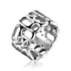 Sale Zinzi Mart Visser by zilveren ring breed glad 12mm MVR3
