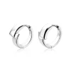 Clearance Zinzi Mart Visser by zilveren strakke oorsieraden glad 17 x 8mm MVO16