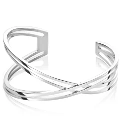 Hot Zinzi Mart Visser by zilveren fantasie klem armband glad 30mm MVA12