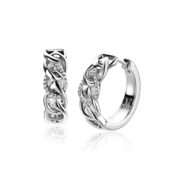 Clearance Zinzi 18mm Mart Visser by zilveren oorringen met luxe scharniersluiting 18x6mm open peervormige schakels en bezet met witte zirconia's MVCR24