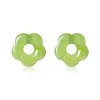 Online Zinzi 26mm oorbedels bloem lichtgroen kunststof ZICH2720G