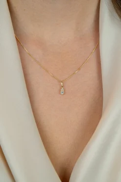 Zinzi 12mm Gold 14 krt gouden fantasie hanger bezet met witte zirkonia's ZGH545 (zonder collier)