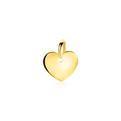 Discount Zinzi 10mm Gold 14 krt gouden hanger met trendy glanzend hartje van 10mm ZGH396-10 (zonder collier)