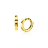 New Zinzi 8mm Gold 14 krt gouden oorringen met luxe klapsluiting 8mm x 1,3mm vierkante buis ZGO410