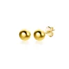 Zinzi 4mm Gold 14 krt gouden glanzende bol oorknoppen 4mm ZGO394